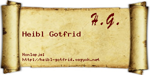 Heibl Gotfrid névjegykártya